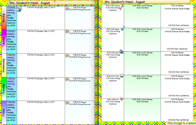 Lesson Planners-A School Week Linky 4