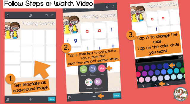 Making Words with Pic Collage 3